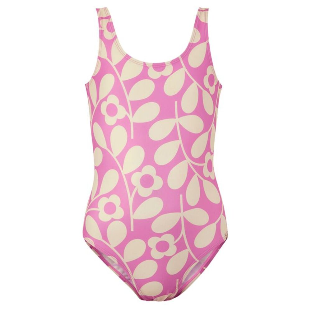 Regatta Girls Orla Kiely Jasmine Flower One Piece Bathing Suit / Lilac/Cream
